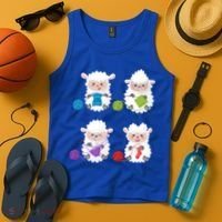 Knit Crochet Knitter Gift Crocheting Sheep Knitting Lover Cool Gift Tank Top thumb 4