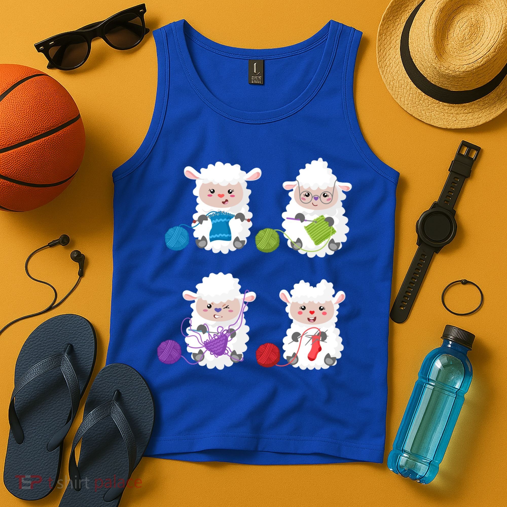 Knit Crochet Knitter Gift Crocheting Sheep Knitting Lover Cool Gift Tank Top