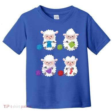 Knit Crochet Knitter Gift Crocheting Sheep Knitting Lover Cool Gift Toddler T-Shirt