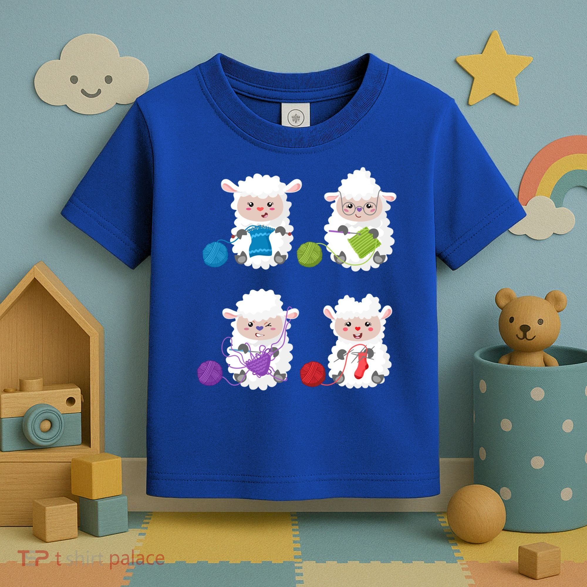 Knit Crochet Knitter Gift Crocheting Sheep Knitting Lover Cool Gift Toddler T-Shirt
