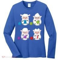Knit Crochet Knitter Gift Crocheting Sheep Knitting Lover Cool Gift Women's Long Sleeve Shirt thumb 0
