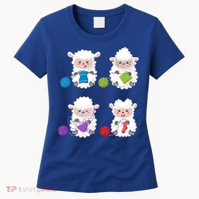 Knit Crochet Knitter Gift Crocheting Sheep Knitting Lover Cool Gift Women's T-Shirt