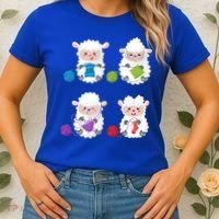 Knit Crochet Knitter Gift Crocheting Sheep Knitting Lover Cool Gift Women's T-Shirt thumb 2