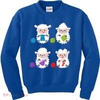 Knit Crochet Knitter Gift Crocheting Sheep Knitting Lover Cool Gift Kids Sweatshirt thumb 0