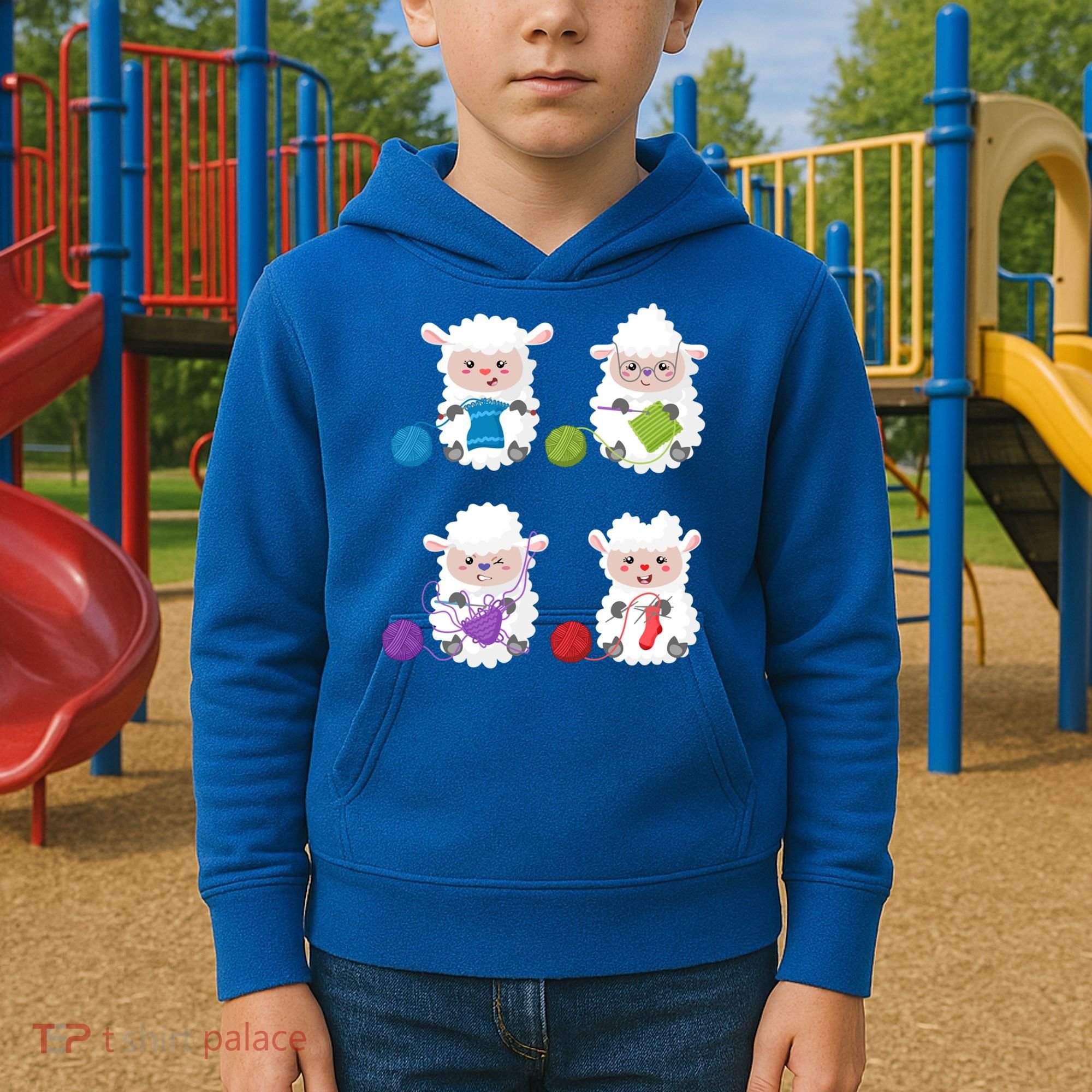 Knit Crochet Knitter Gift Crocheting Sheep Knitting Lover Cool Gift Kids Hoodie