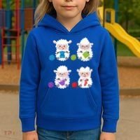 Knit Crochet Knitter Gift Crocheting Sheep Knitting Lover Cool Gift Kids Hoodie thumb 3