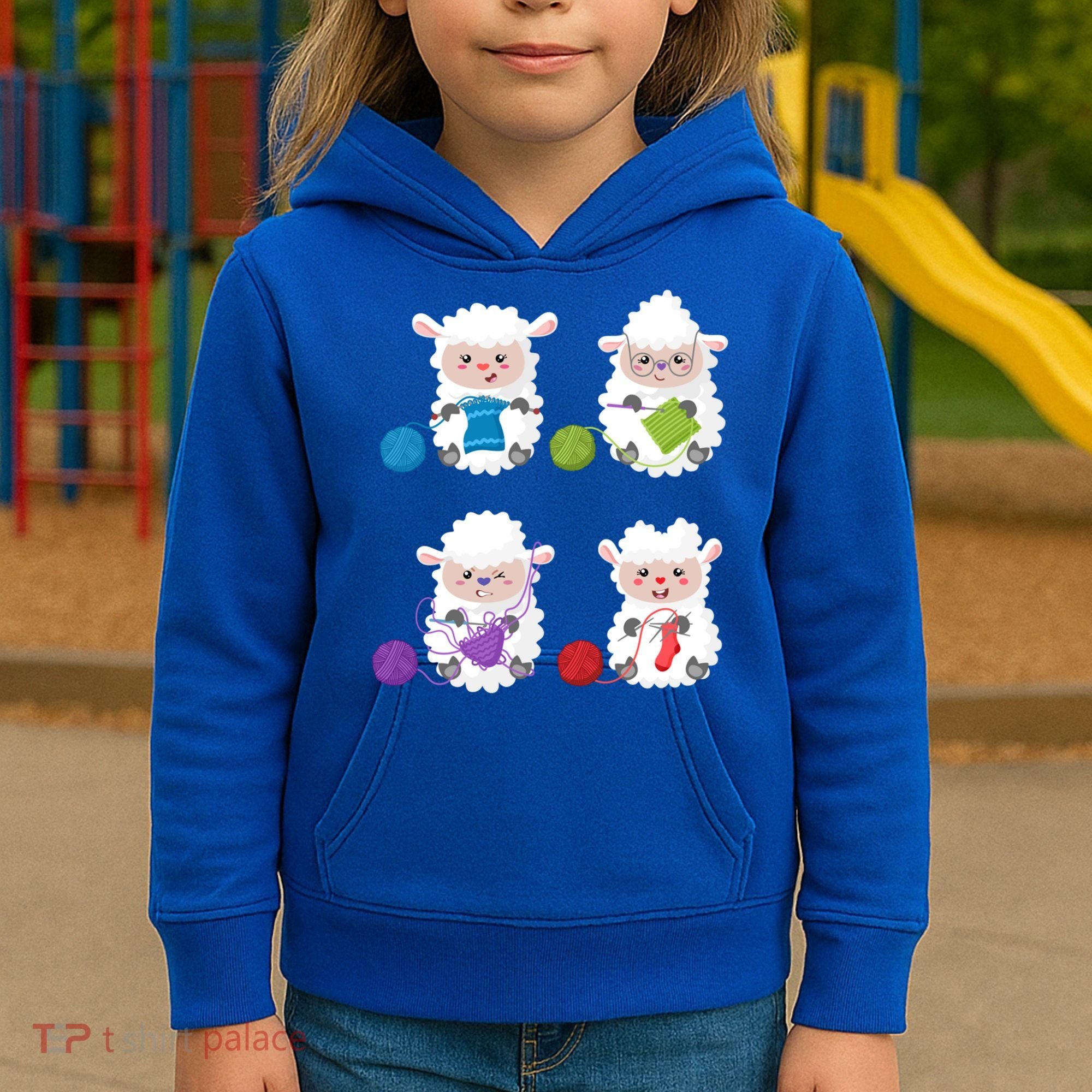 Knit Crochet Knitter Gift Crocheting Sheep Knitting Lover Cool Gift Kids Hoodie