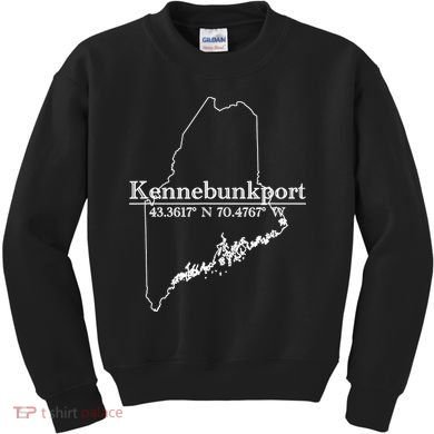 Kennebunkport Coordinates Kids Sweatshirt