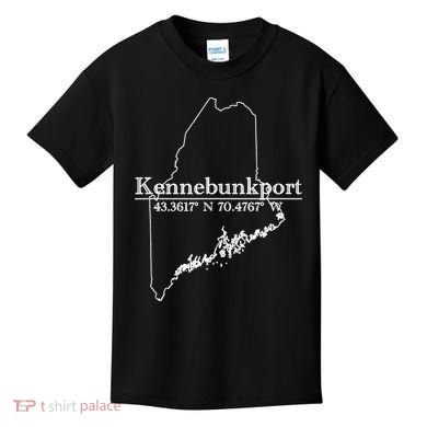Kennebunkport Coordinates Kids T-Shirt