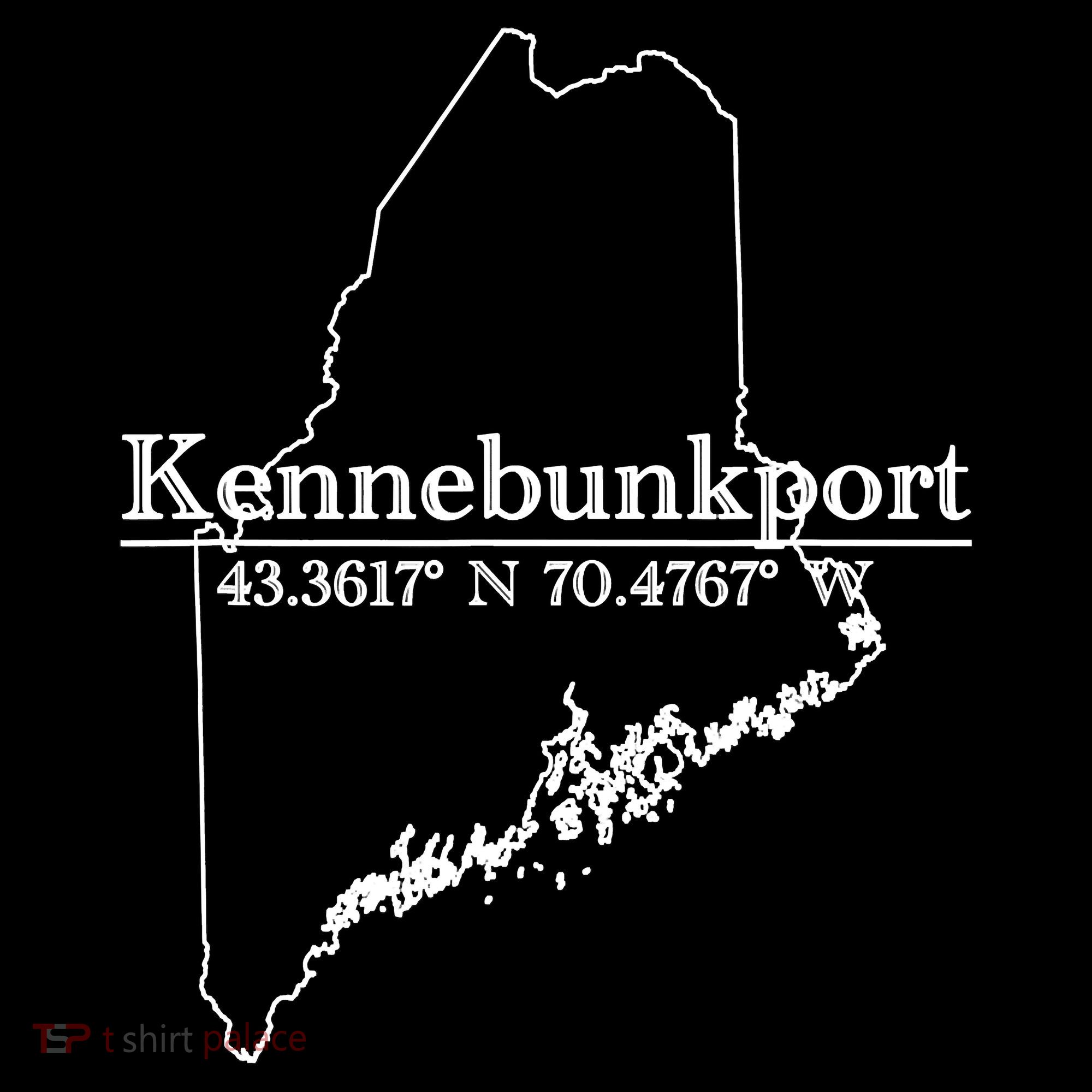 Kennebunkport Coordinates Kids T-Shirt