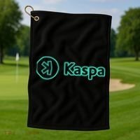 Kaspa Crypto Kaspa Merch Kaspa Mining Kaspa Gifts Kaspa Miner Kaspa Crypto Merch Golf Towel thumb 1