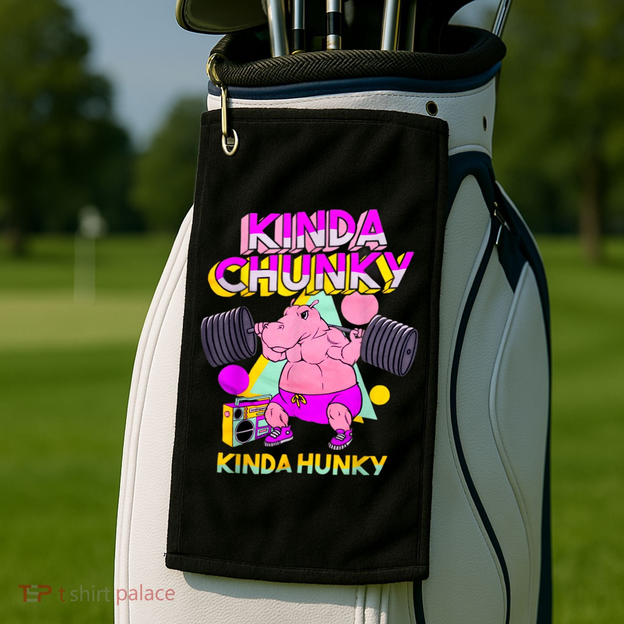 Kinda Chunky Kinda Hunky, Bodybuilding Gym Golf Towel