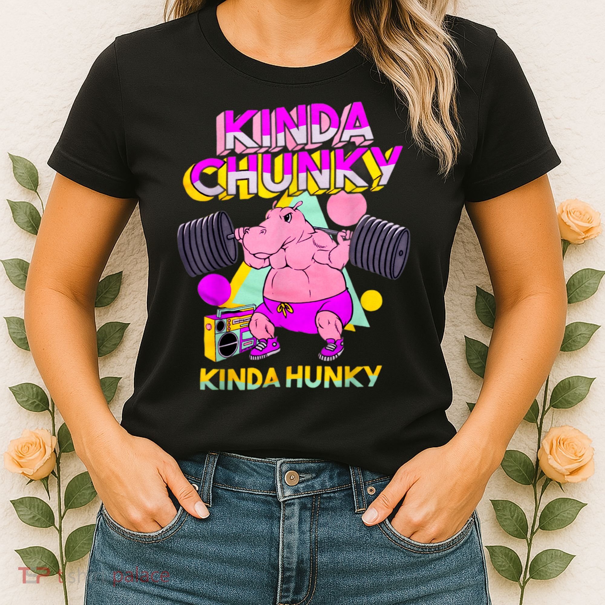 Kinda Chunky Kinda Hunky, Bodybuilding Gym Women's T-Shirt