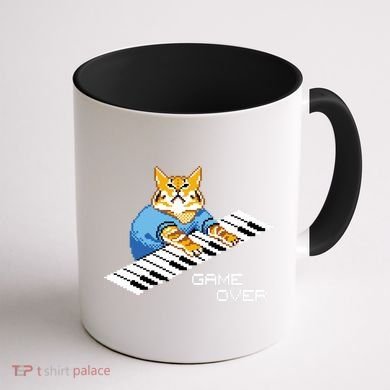 Keyboard Cat Coffee Mug back