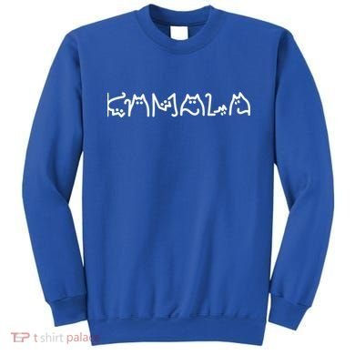 Kamala Cat Letters Typography Font Original Gift Sweatshirt