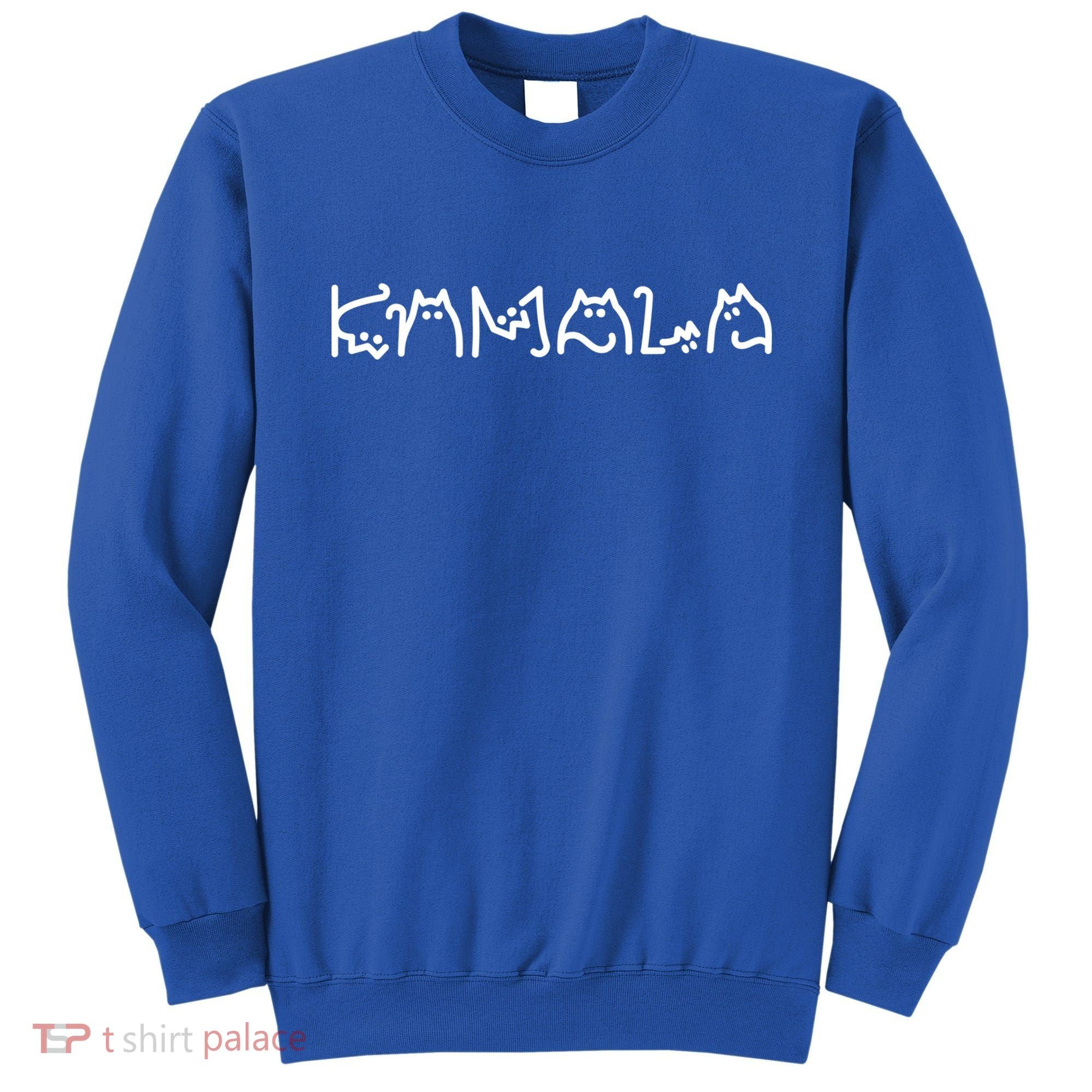 Kamala Cat Letters Typography Font Original Gift Sweatshirt