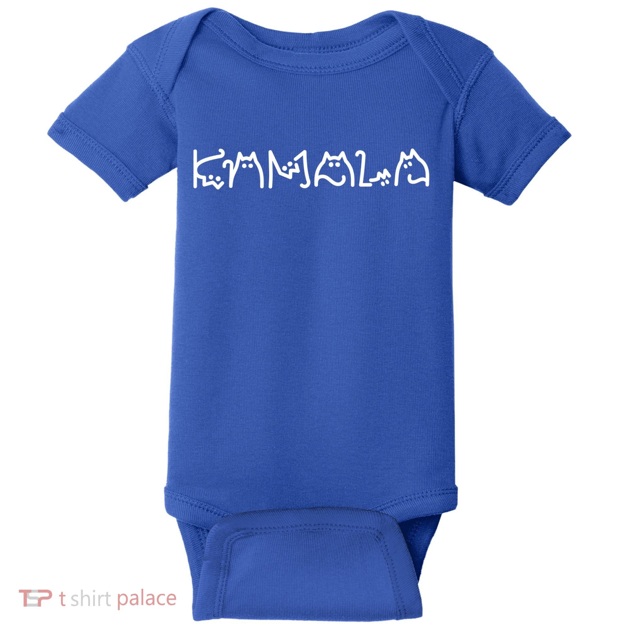 Kamala Cat Letters Typography Font Original Gift Baby Bodysuit