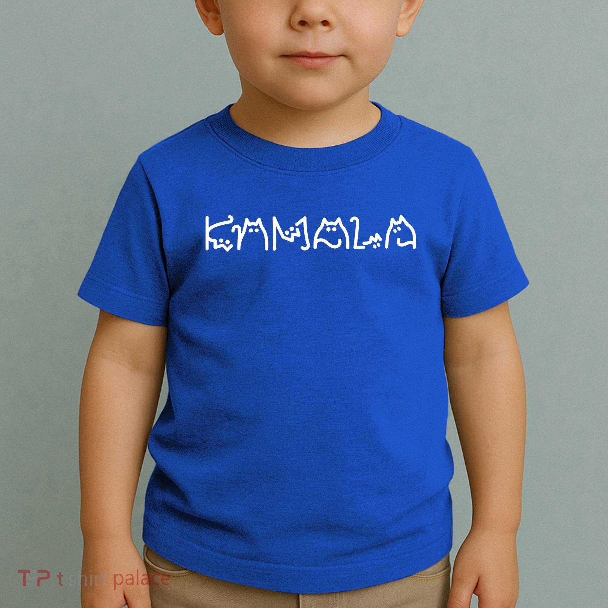 Kamala Cat Letters Typography Font Original Gift Toddler T-Shirt
