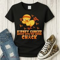Kidney Cancer Messed With The Wrong Chick Women's T-Shirt thumb 3