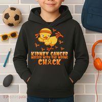 Kidney Cancer Messed With The Wrong Chick Kids Hoodie thumb 2