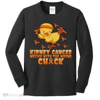 Kidney Cancer Messed With The Wrong Chick Kids Long Sleeve Shirt thumb 0
