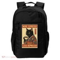 Kawaii Cat More Espresso Less Depresso - Gift For Cat Lover Backpack thumb 0