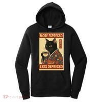 Kawaii Cat More Espresso Less Depresso - Gift For Cat Lover Women's Hoodie thumb 0