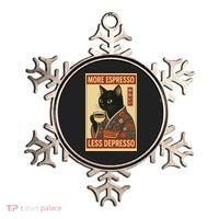 Kawaii Cat More Espresso Less Depresso - Gift For Cat Lover Ornament thumb 0