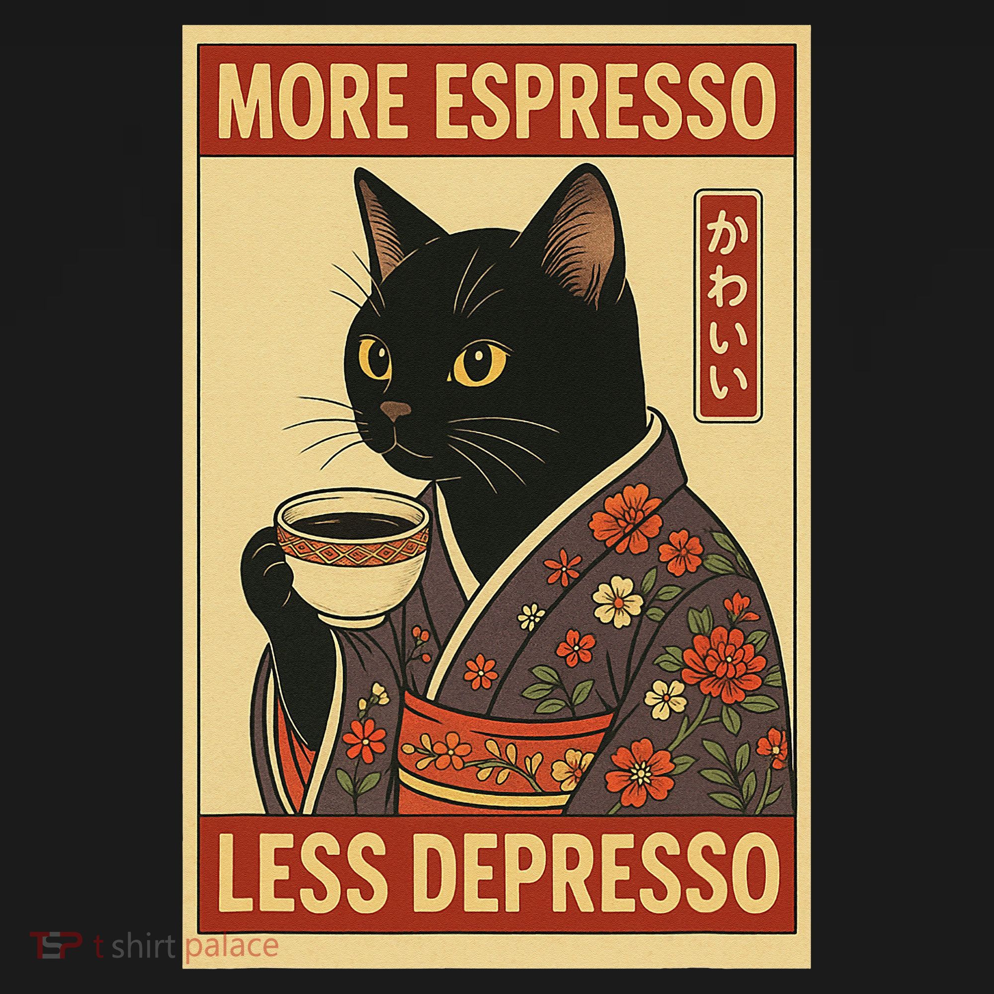 Kawaii Cat More Espresso Less Depresso - Gift For Cat Lover Women's Tank Top