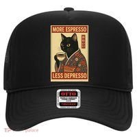 Kawaii Cat More Espresso Less Depresso - Gift For Cat Lover Hat thumb 0