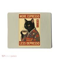 Kawaii Cat More Espresso Less Depresso - Gift For Cat Lover Mousepad thumb 0