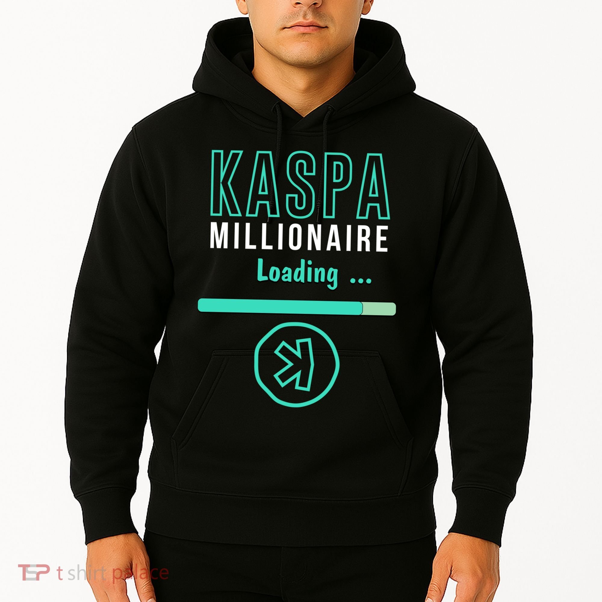 Kaspa Crypto Millionaire Loading Digital Bullrun Kaspa Miner Hoodie