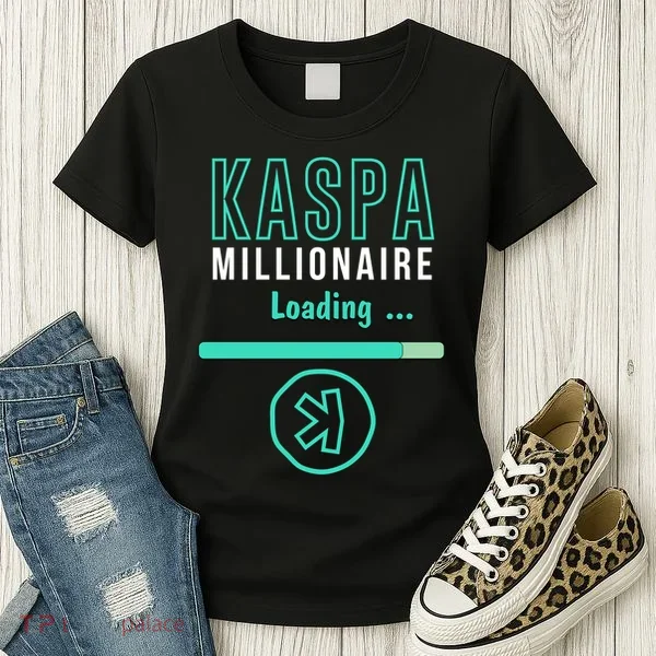 Kaspa Crypto Millionaire Loading Digital Bullrun Kaspa Miner Women's T-Shirt