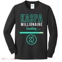 Kaspa Crypto Millionaire Loading Digital Bullrun Kaspa Miner Kids Long Sleeve Shirt thumb 0