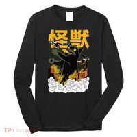 Kaiju Cat Monster - Anime Japanese Monster Long Sleeve Shirt thumb 0