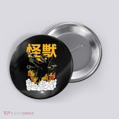 Kaiju Cat Monster - Anime Japanese Monster Button