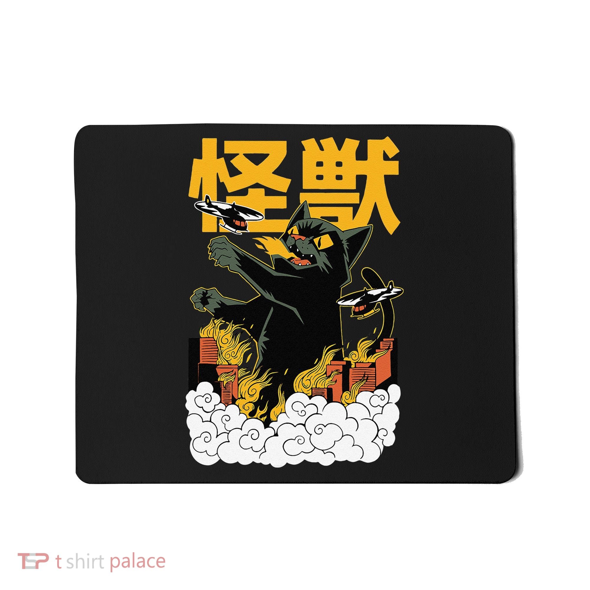 Kaiju Cat Monster - Anime Japanese Monster Mousepad