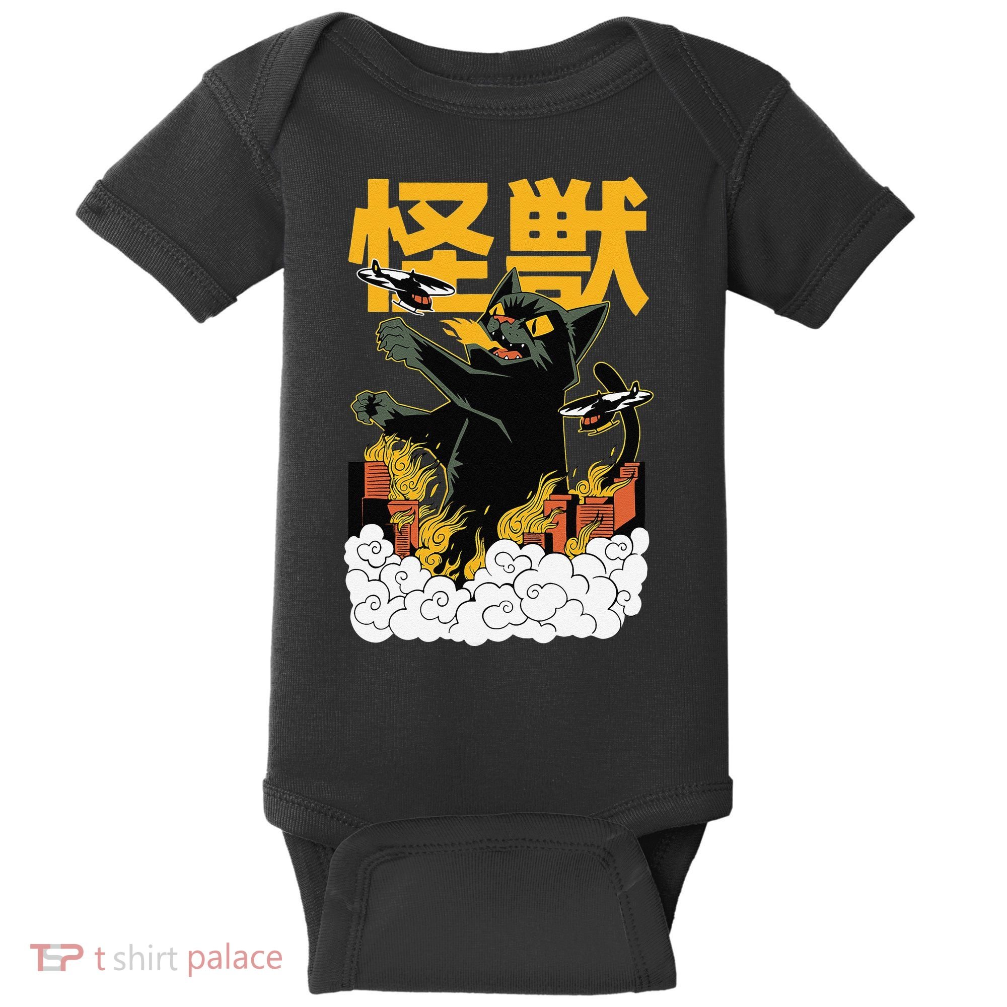 Kaiju Cat Monster - Anime Japanese Monster Baby Bodysuit