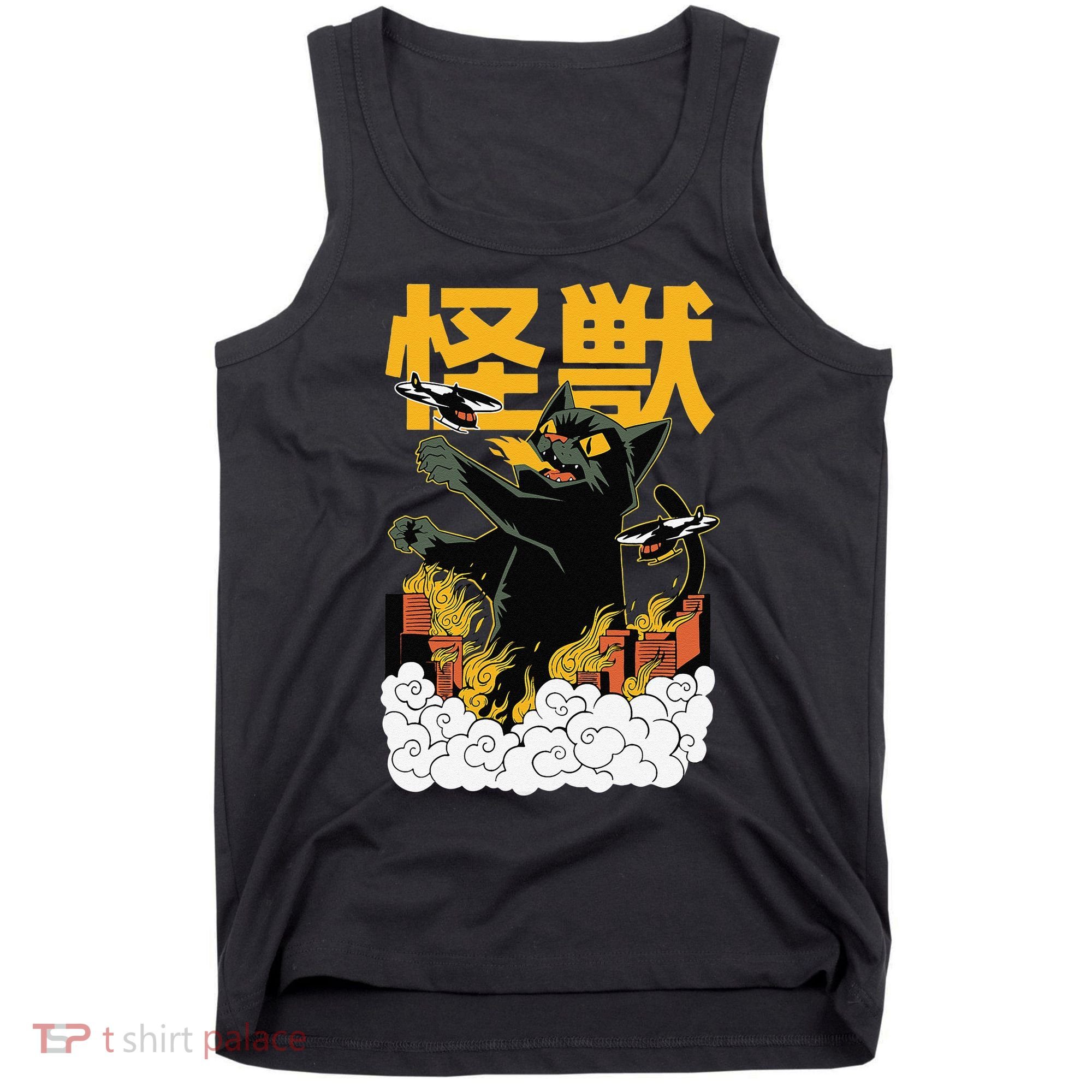 Kaiju Cat Monster - Anime Japanese Monster Tank Top