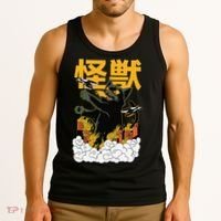 Kaiju Cat Monster - Anime Japanese Monster Tank Top thumb 3