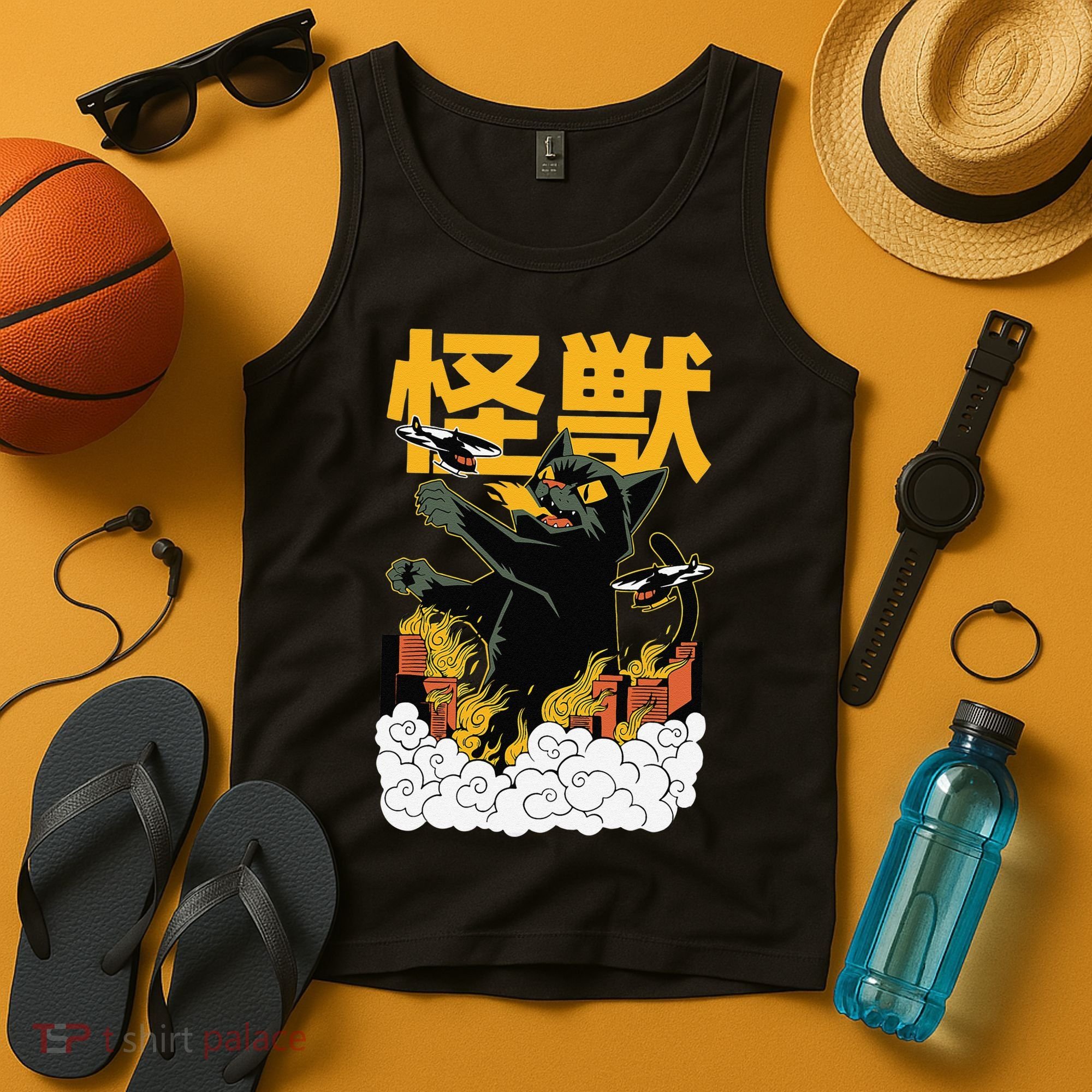 Kaiju Cat Monster - Anime Japanese Monster Tank Top