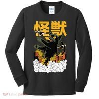 Kaiju Cat Monster - Anime Japanese Monster Kids Long Sleeve Shirt thumb 0