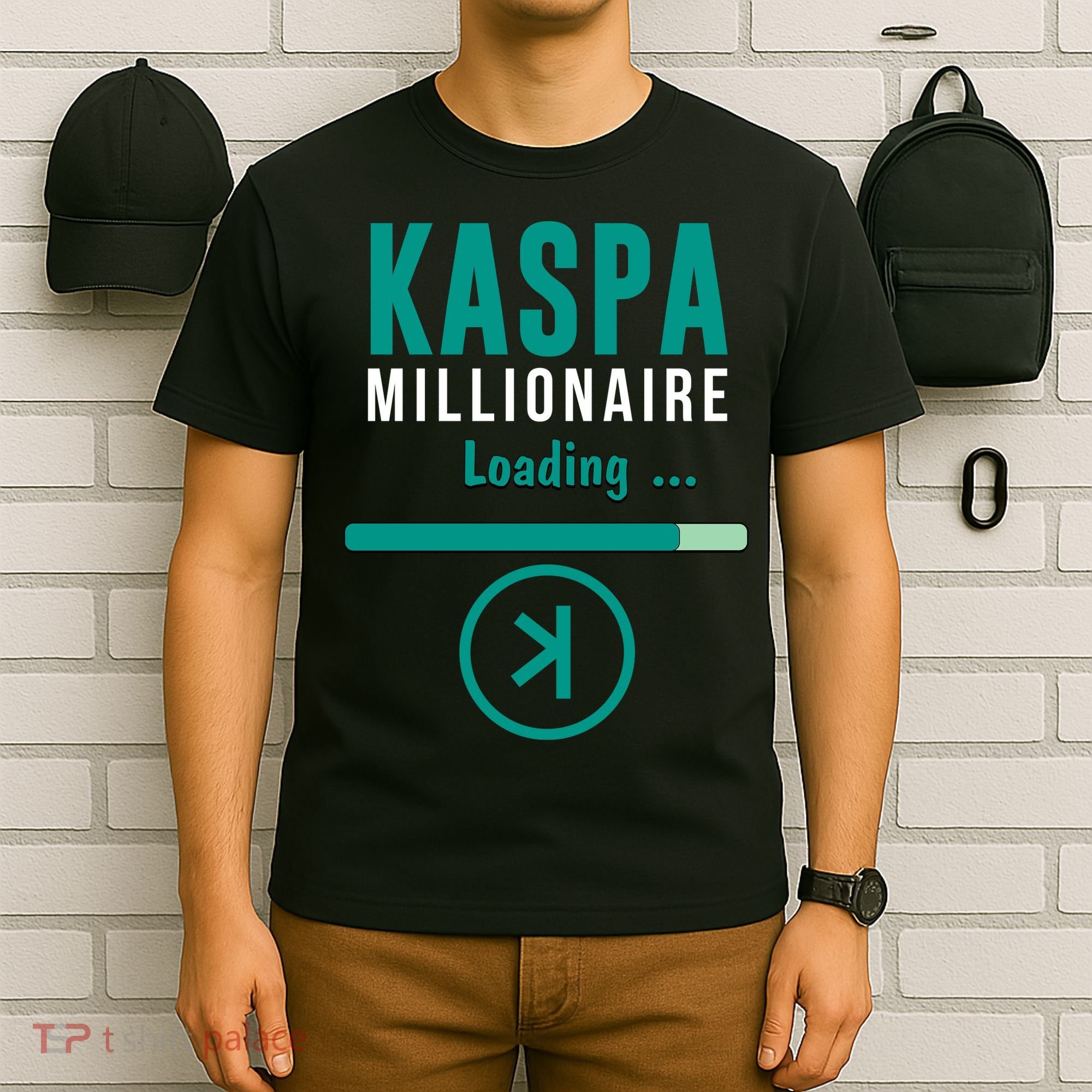 Kaspa Crypto Millionaire Loading Kaspa Miner Digital Bullrun T-Shirt