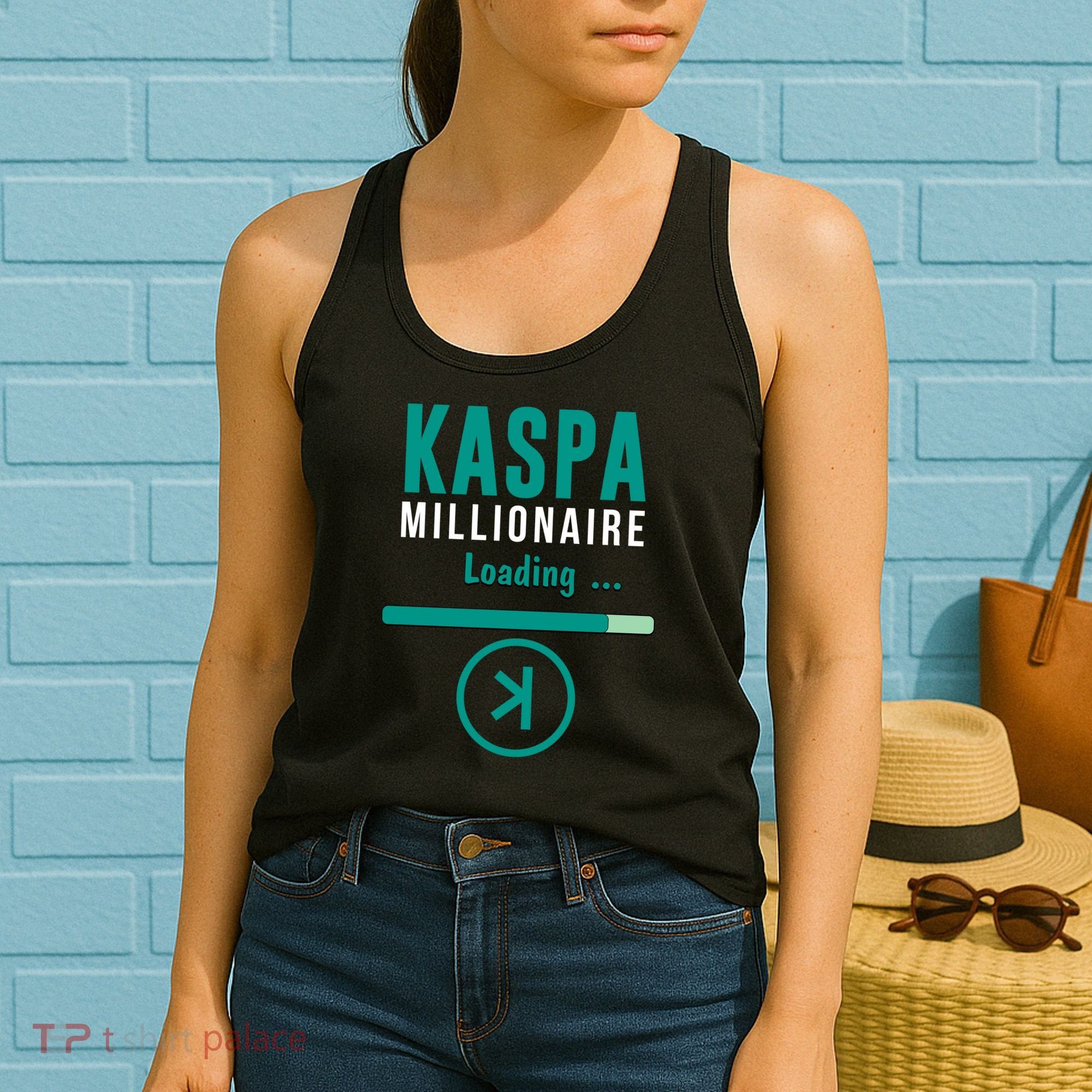 Kaspa Crypto Millionaire Loading Kaspa Miner Digital Bullrun Women's Tank Top