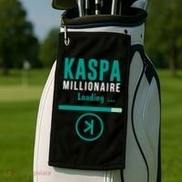 Kaspa Crypto Millionaire Loading Kaspa Miner Digital Bullrun Golf Towel thumb 2