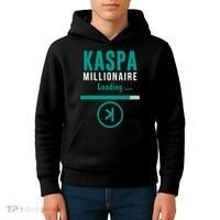 Kaspa Crypto Millionaire Loading Kaspa Miner Digital Bullrun Kids Hoodie thumb 4