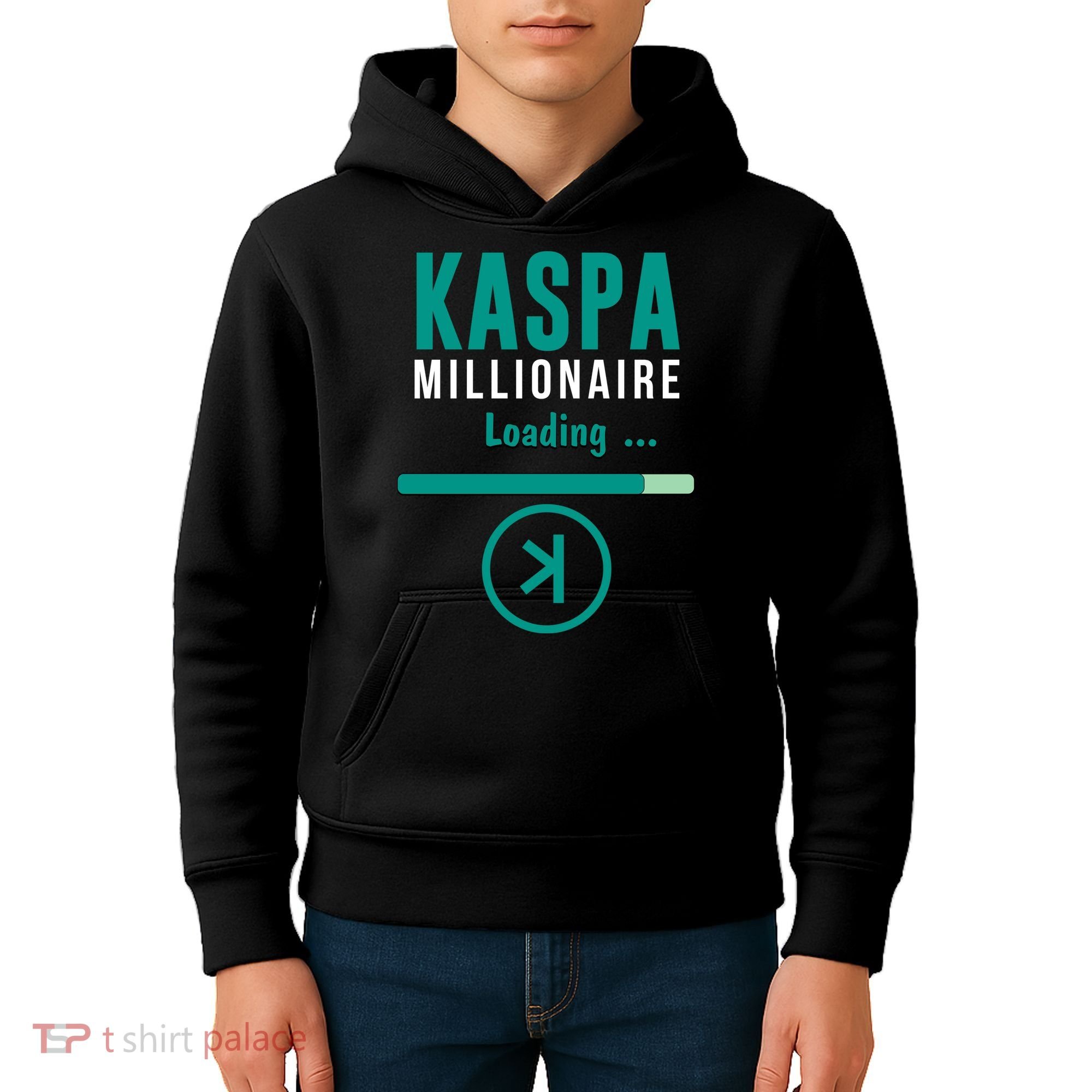 Kaspa Crypto Millionaire Loading Kaspa Miner Digital Bullrun Kids Hoodie