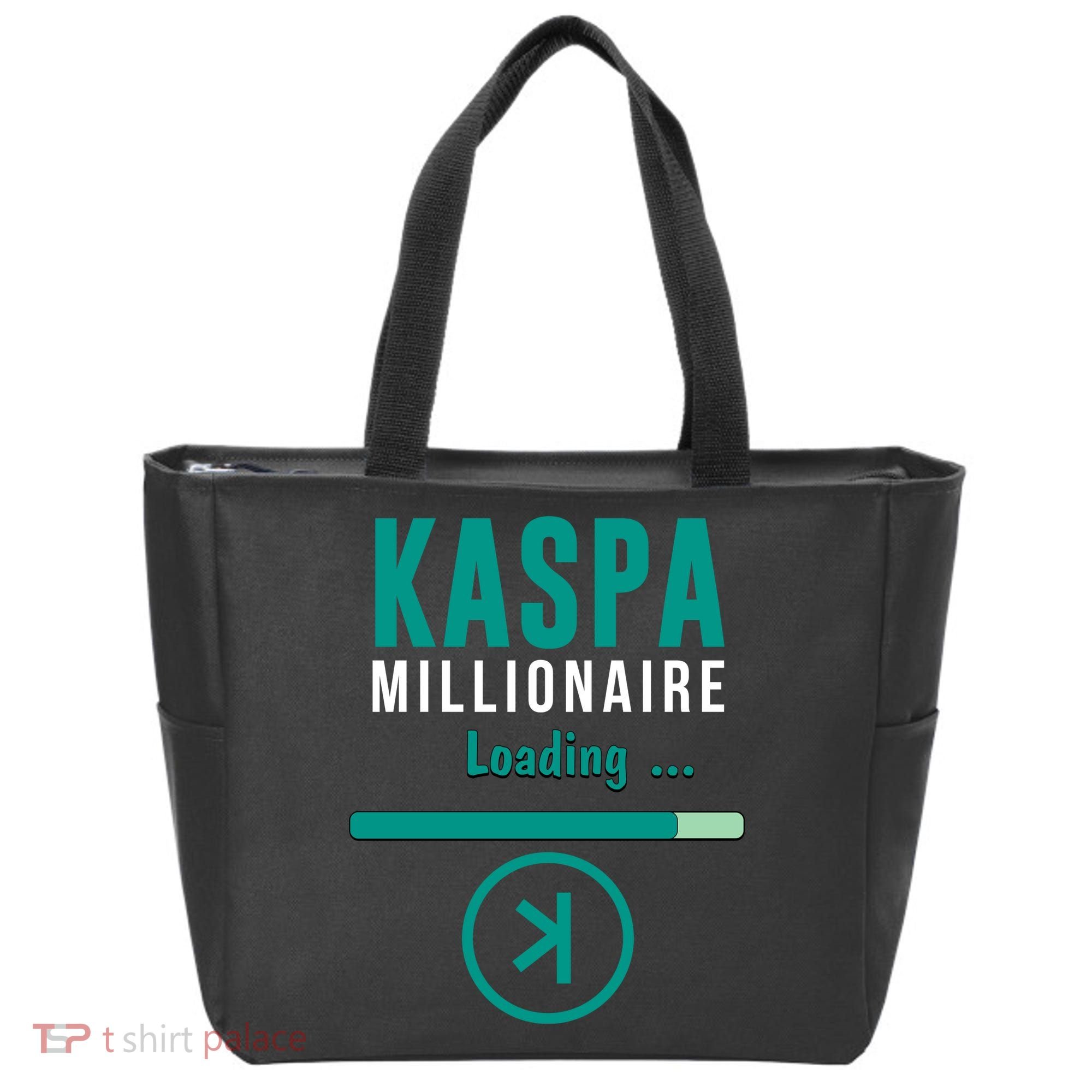 Kaspa Crypto Millionaire Loading Kaspa Miner Digital Bullrun Tote Bag