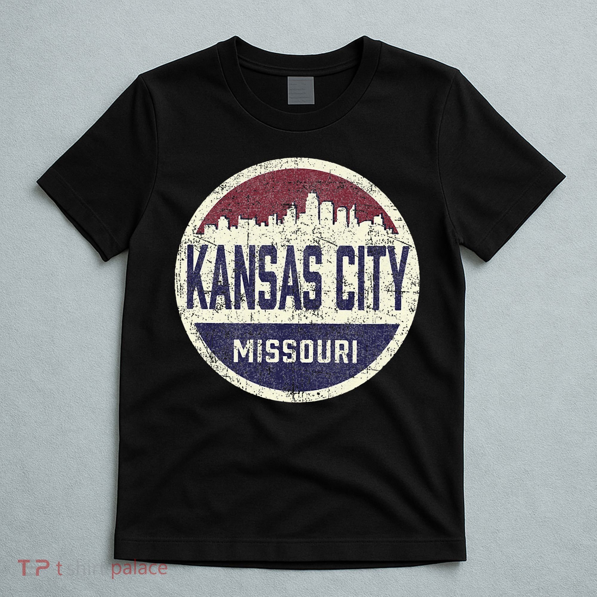 Kansas City Missouri Retro City Skyline Souvenir T-Shirt