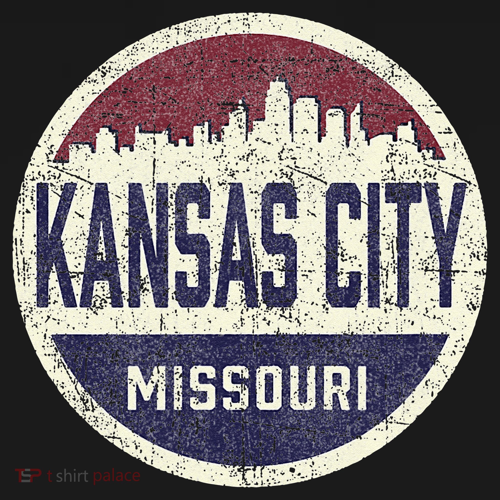Kansas City Missouri Retro City Skyline Souvenir T-Shirt